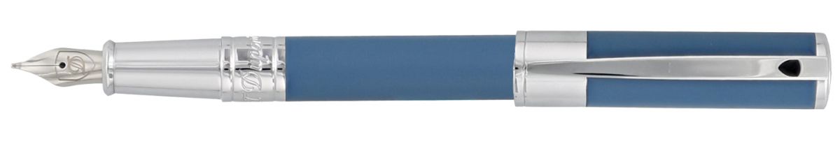 ST Dupont D Initial Shark Blue Mat Fountain Pen 260217 SALE